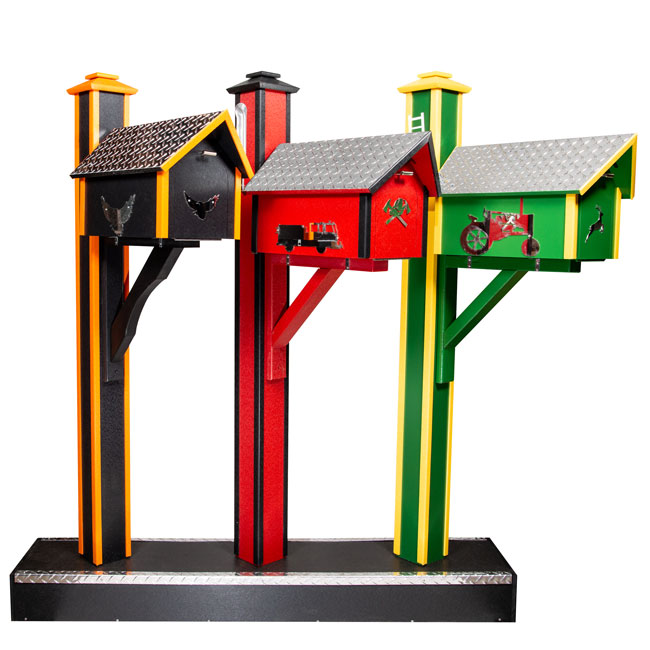 Amish Recycled Plastic Deluxe Mailbox, Tractor