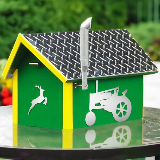 Amish Recycled Plastic Deluxe Mailbox, Tractor