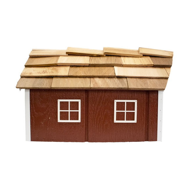 Bird In Hand Amish Made Barn Style Mailbox, Red