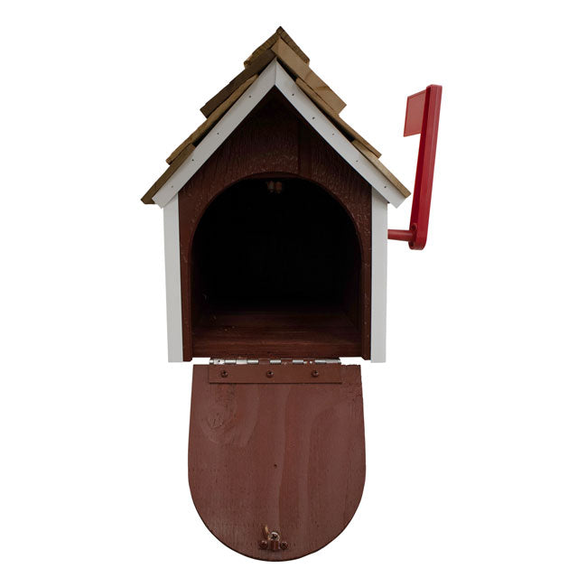Bird In Hand Amish Made Barn Style Mailbox, Red