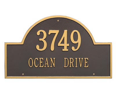 Whitehall Arch Wall Plaque, Estate, 2 Line