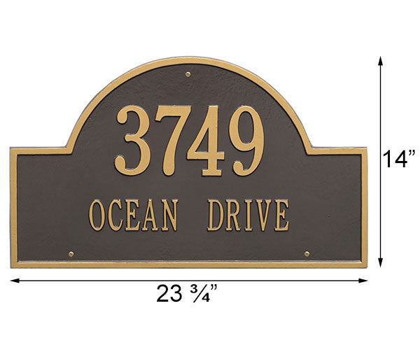 Whitehall Arch Wall Plaque, Estate, 2 Line