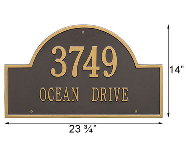 Whitehall Arch Wall Plaque, Estate, 2 Line