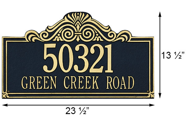 Whitehall Villa Nova Wall Plaque, Estate, 2 Line