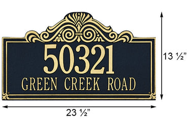 Whitehall Villa Nova Wall Plaque, Estate, 2 Line