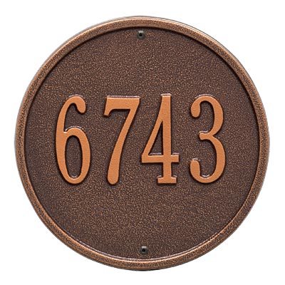 Whitehall Round Wall Plaque, Standard, 1 Line