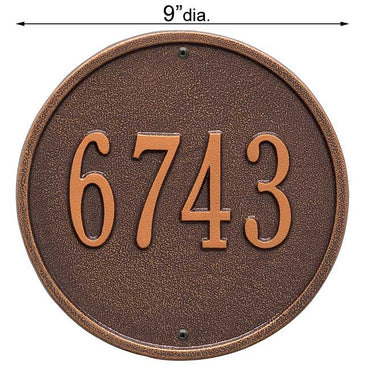 Whitehall Round Wall Plaque, Standard, 1 Line