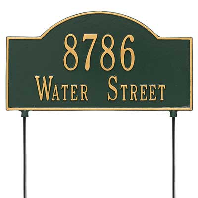 Whitehall Two-Sided Arch Lawn Marker, Standard, 2 Line