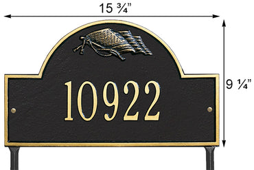 Whitehall Flag Arch Lawn Marker, Standard, 1 Line