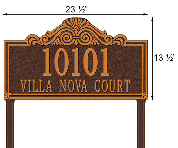 Whitehall Villa Nova Lawn Marker, Estate, 2 Line