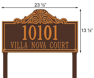 Whitehall Villa Nova Lawn Marker, Estate, 2 Line