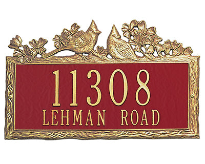 Whitehall Woodland Cardinal Wall Plaque, 2 Line