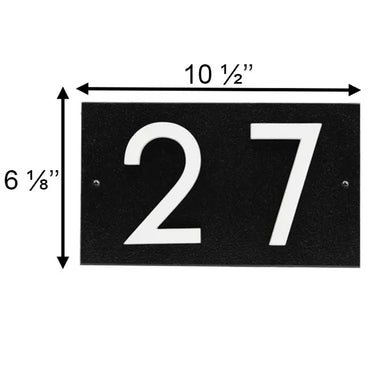 Whitehall Stand-Off Horizontal Sign, Black/White, 2 Digits