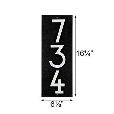 Whitehall Stand-Off Vertical Sign, Black/White, 3 Digits