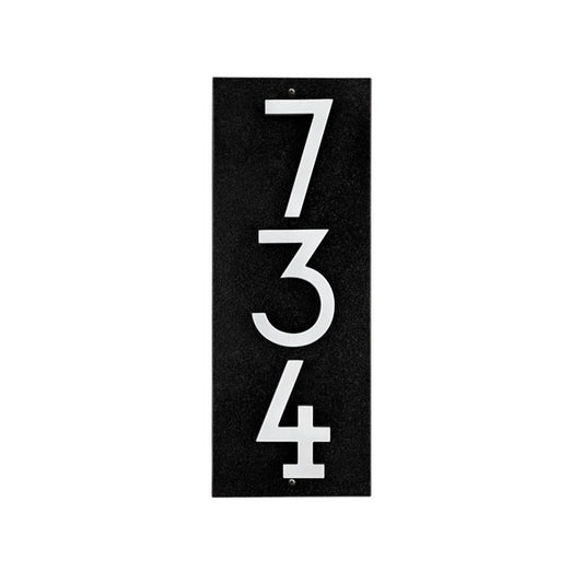 Whitehall Stand-Off Vertical Sign, Black/White, 3 Digits