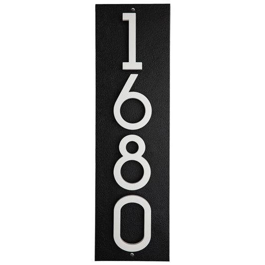 Whitehall Stand-Off Vertical Sign, Black/White, 4 Digits