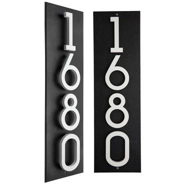 Whitehall Stand-Off Vertical Sign, Black/White, 4 Digits