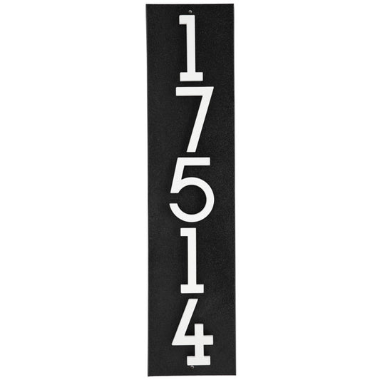 Whitehall Stand-Off Vertical Sign, Black/White, 5 Digits