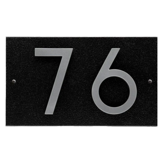 Whitehall Stand-Off Horizontal Sign, Black/Silver, 2 Digits