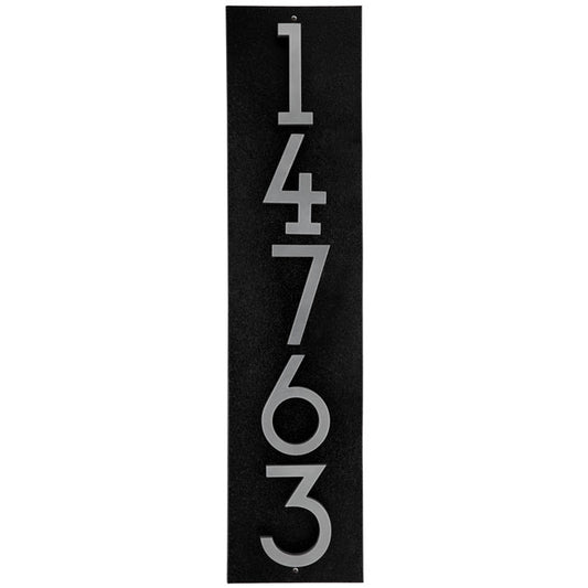 Whitehall Stand-Off Vertical Sign, Black/Silver, 5 Digits