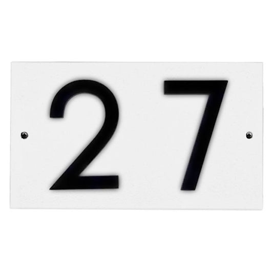 Whitehall Stand-Off Horizontal Sign, White/Black, 2 Digits