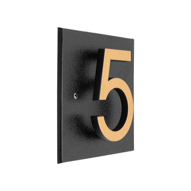 Whitehall Floating Horizontal Sign, Blk/Blk/Gold, 1 Digit