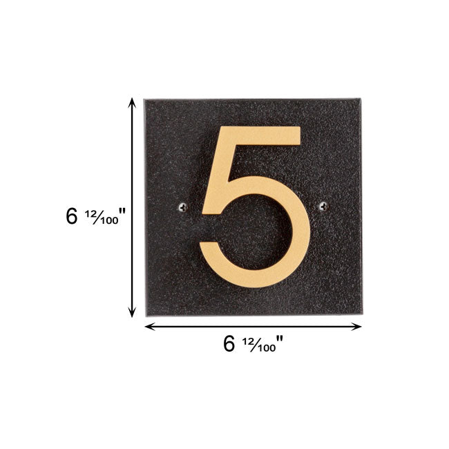 Whitehall Floating Horizontal Sign, Blk/Blk/Gold, 1 Digit