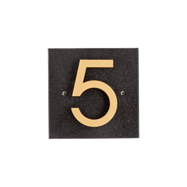 Whitehall Floating Horizontal Sign, Blk/Blk/Gold, 1 Digit