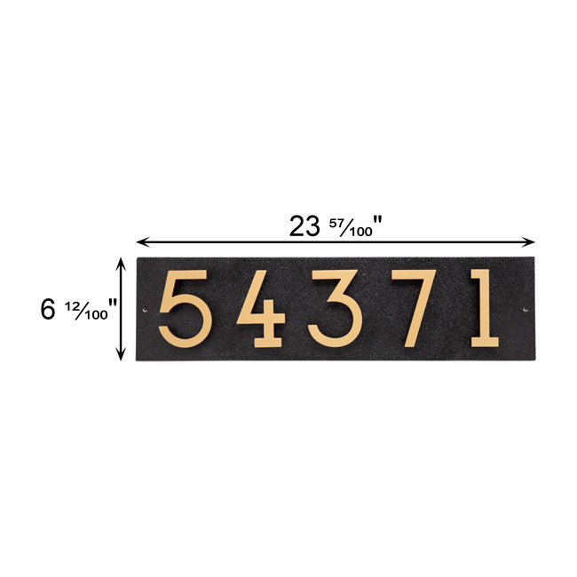 Whitehall Floating Horizontal Sign, Blk/Blk/Gold, 5 Digits