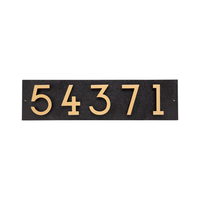 Whitehall Floating Horizontal Sign, Blk/Blk/Gold, 5 Digits