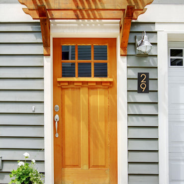 Whitehall Floating Vertical Sign, Blk/Blk/Gold, 2 Digits