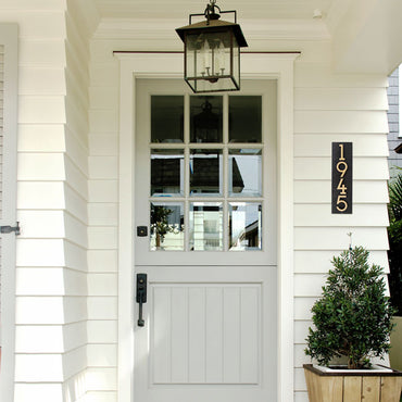 Whitehall Floating Vertical Sign, Black/Gold, 4 Digits