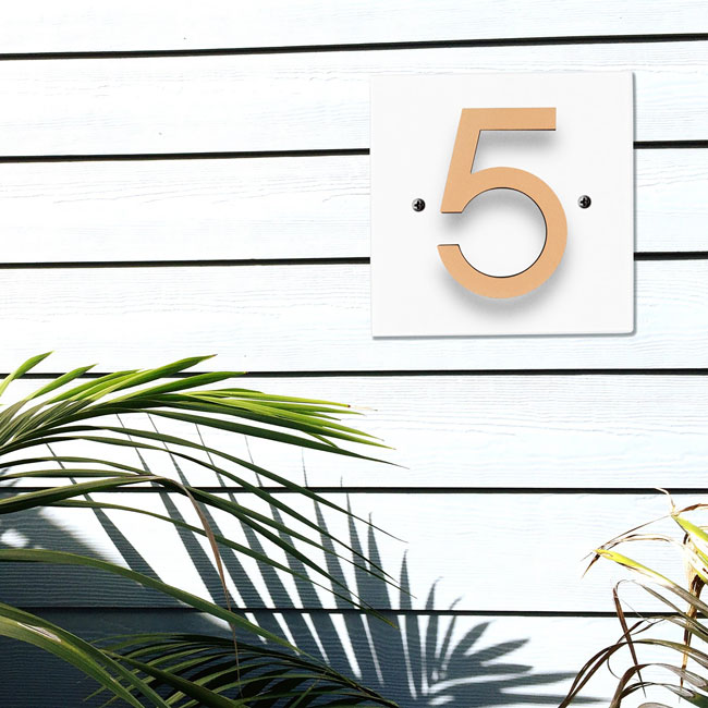 Whitehall Floating Horizontal Sign, White/Gold/Blk, 1 Digit