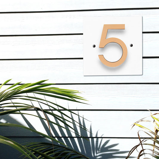 Whitehall Floating Horizontal Sign, White/Gold/Blk, 1 Digit