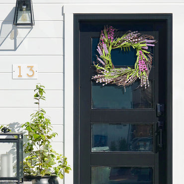 Whitehall Floating Horizontal Sign, White/Gold/Blk, 2 Digits