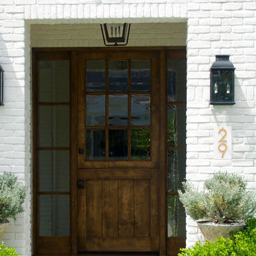 Whitehall Stand-Off Vertical Sign, White/Blk/Gold, 2 Digits