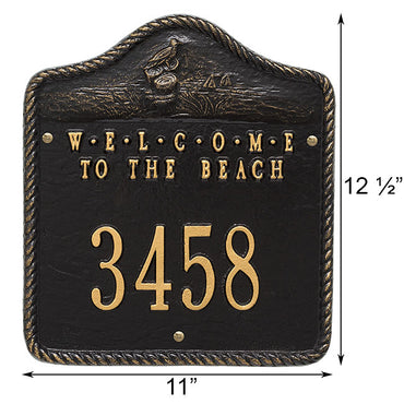 Whitehall Welcome to the Beach Wall Plaque, Standard, 1 Line