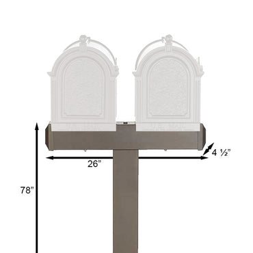 Whitehall Dual Mailboxes Post, French Bronze