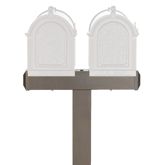 Whitehall Dual Mailboxes Post, French Bronze