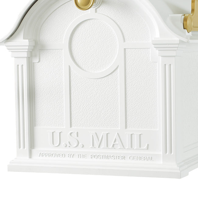 Whitehall Balmoral Personalized Mailbox Package, White