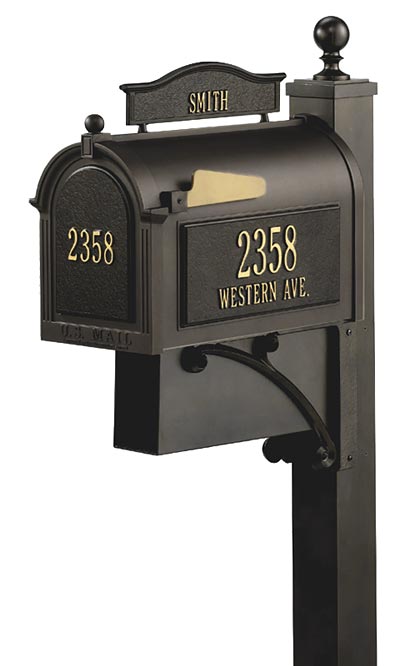 Whitehall Ultimate Personalized Mailbox Package, Bronze