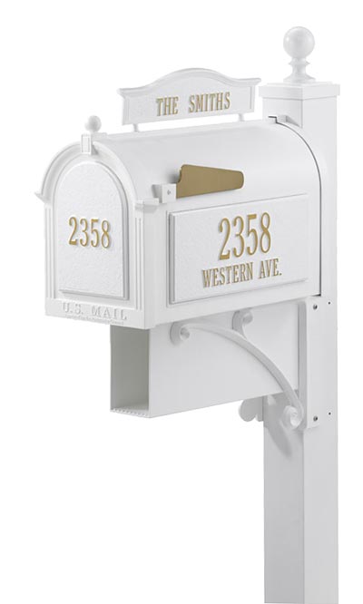 Whitehall Ultimate Personalized Mailbox Package, White