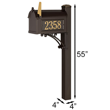 Whitehall Superior Personalized Mailbox Package, Bronze
