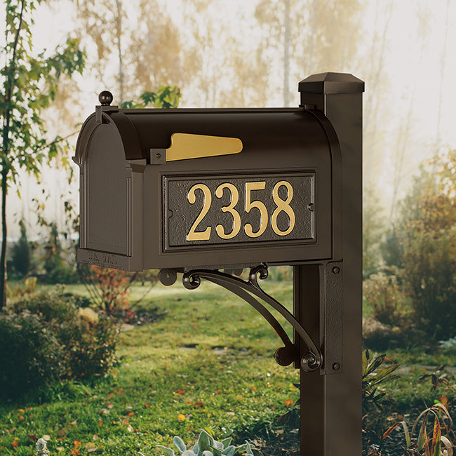 Whitehall Superior Personalized Mailbox Package, Bronze