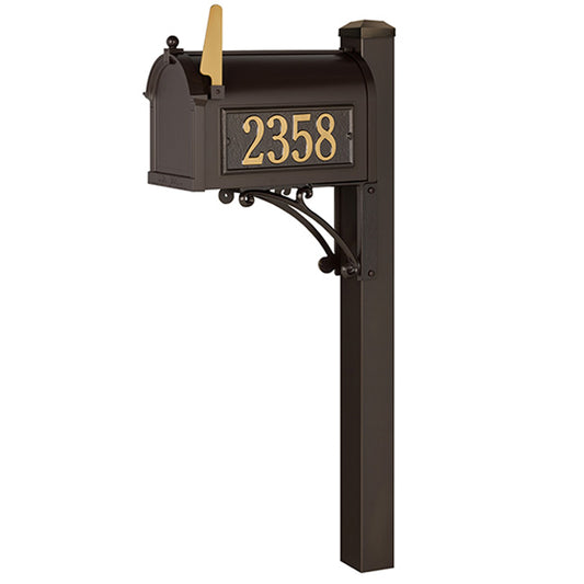Whitehall Superior Personalized Mailbox Package, Bronze