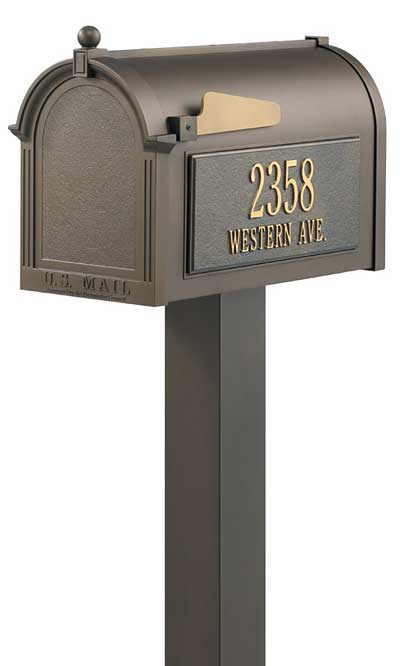 Whitehall Personalized Mailbox Package, French Bronze