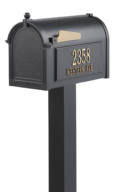 Whitehall Personalized Mailbox Package, Black