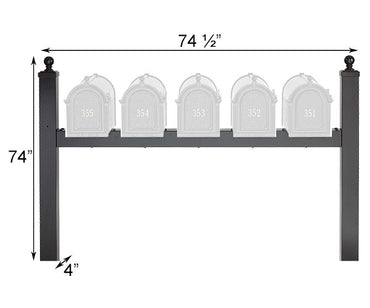 Whitehall Quint Personalized Mailboxes Package, Black