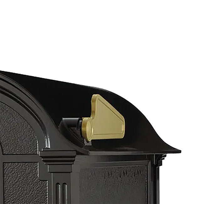 Whitehall Balmoral Mailbox with Monogram, Black