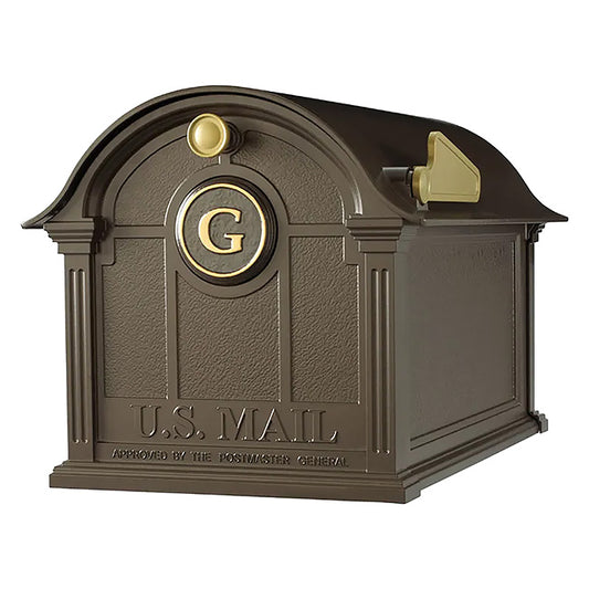 Whitehall Balmoral Mailbox with Monogram, French Bronze